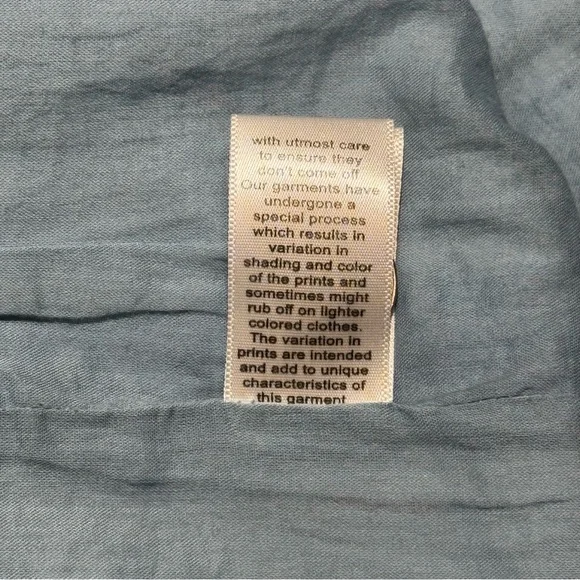 Hemant & Nandita Buckle Belt Studded Mini Skirt size Medium Powder Blue - Picture 11 of 12